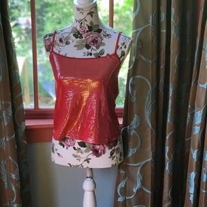 Red sparkle tube top